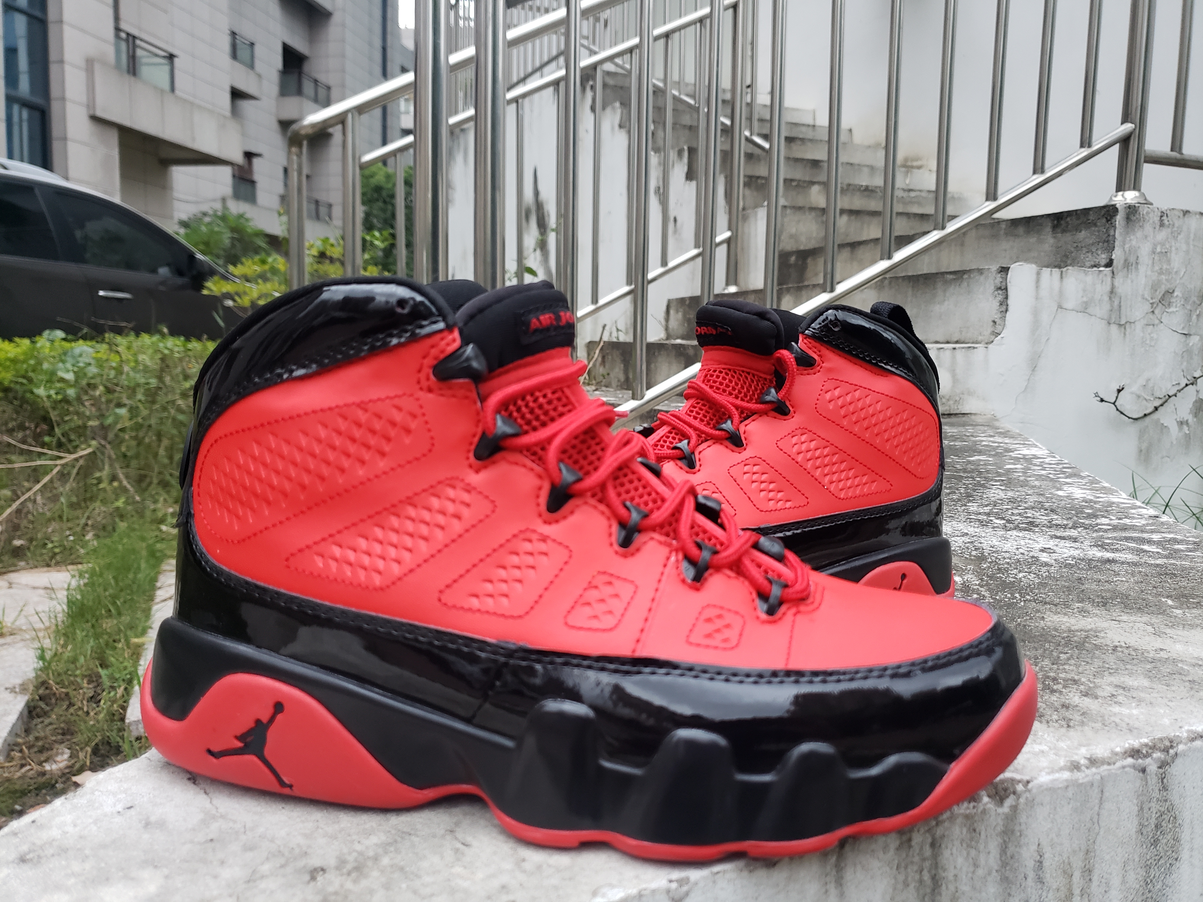 2021 Air Jordan 9 Red Black Shoes